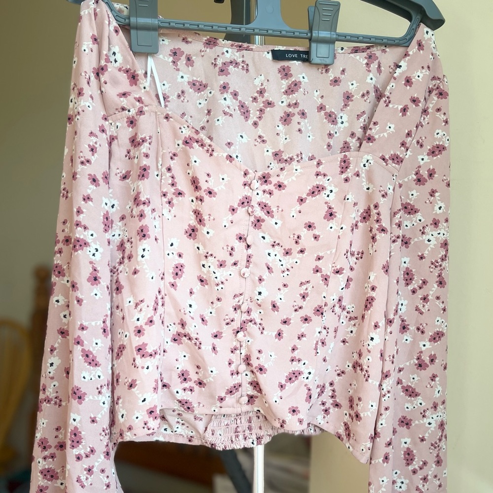 Love tree small pink blouse